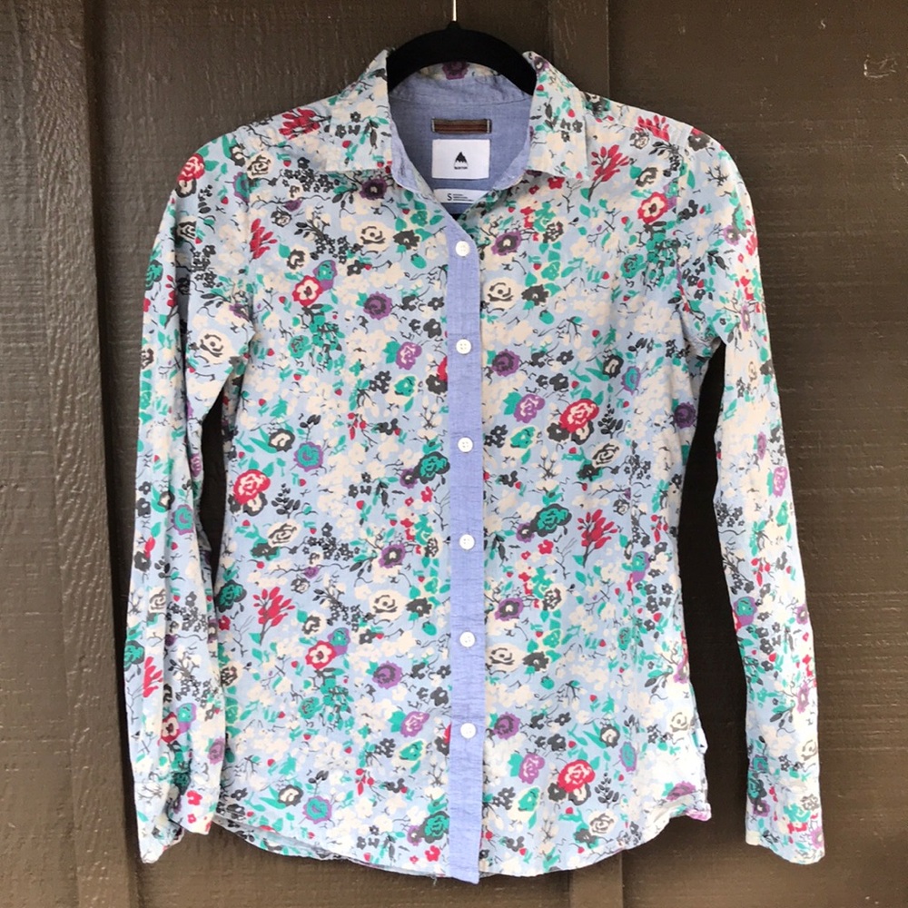 Burton Floral Button Down long Sleeve Shirt